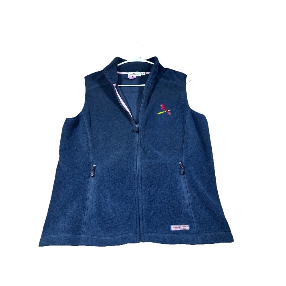 Vineyard Vines Women's‎ Size Medium Full Zip Front Sea Green Fleece Vest